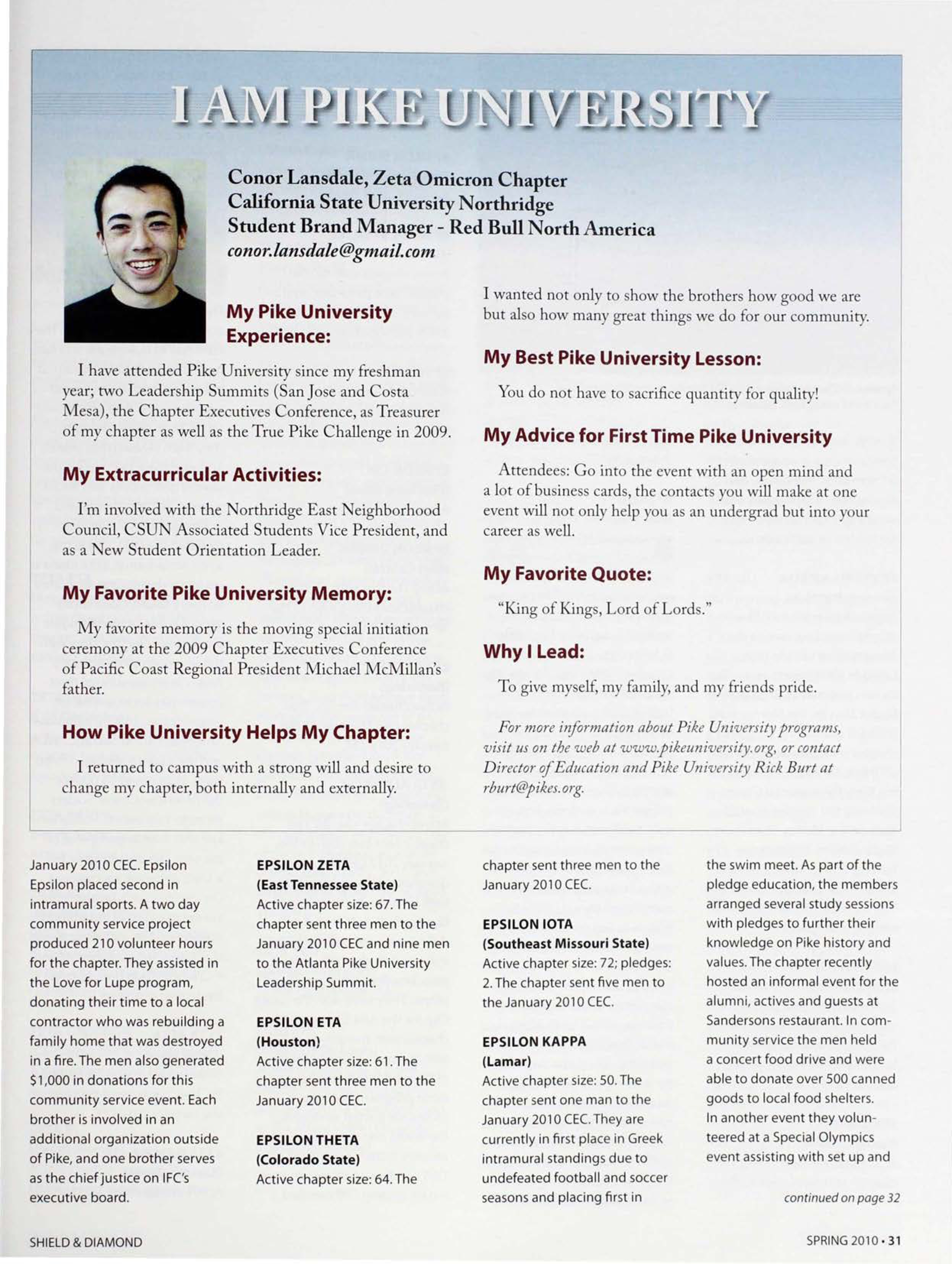 I Am Pike University, Spring 2010